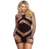 Leg Avenue - Minirobe Longue Manches Noire Grande Taille 1X/2X